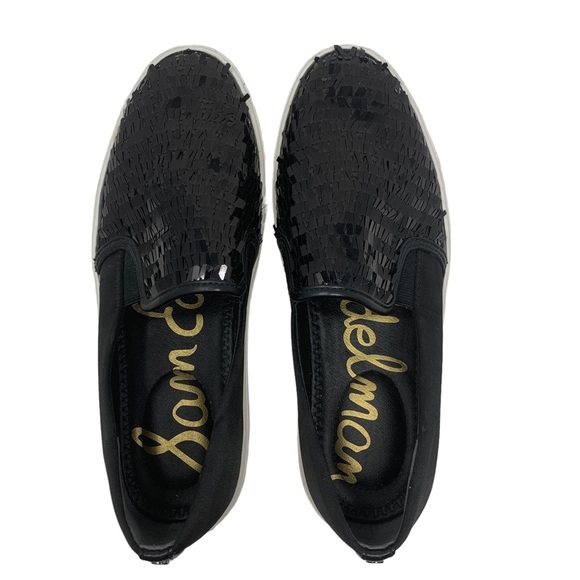 Sam Edelman Elton Black Sequin Slip-On Sneakers Loafers Size 8.5 - Picture 7 of 9